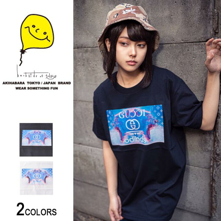 楽天市場 Ad Gu Lion Tシャツ 男女兼用 半袖 Tシャツ トップス ビッグtシャツ レディース メンズ おもしろ キャラクター プリント ゆったり 大きいサイズ おしゃれ ゆる カジュアル ロング ビックシルエット オリジナル アパレル Uネック 綿 プリント 重ね着 黒 Bk