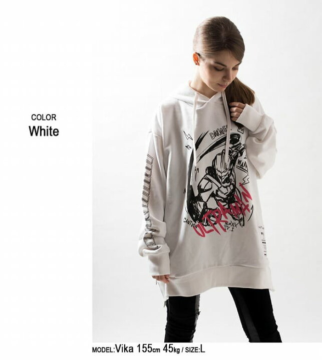 楽天市場 Ultraman ウルトラマン 落書き風イラストサイドジップパーカー 男女兼用 アニメ グッズ キャラクター アパレル 服 ヒーロー 特撮 長袖 トップス ロゴ プリント 手書き風 ビッグ ルーズ カジュアル ストリート ファッション メンズ レディース ユニ