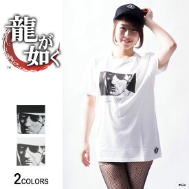 【楽天ランキング入賞商品】『龍が如く』「真島吾朗」Tシャツ（男女兼用）■グッズ アパレル 服 ゲーム コラボ 極 桐生一馬 真島吾朗 東城会 真島組 応龍 般若 白蛇 代紋 刺繍 半袖 トップス カットソー クルーネック フォト プリント 大きいサイズ