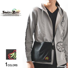 【マラソン期間★最大2000円OFFクーポン】【楽天ランキング入賞商品】『STEINS;GATE』ドッグタグ付き「ゲルバナ」サコッシュ（男女兼用）■シュタゲ アニメ 映画 グッズ 服 アパレル バッグ 小物 キャラクター ワンポイント ワッペン バナナ シンプル ブラック 黒