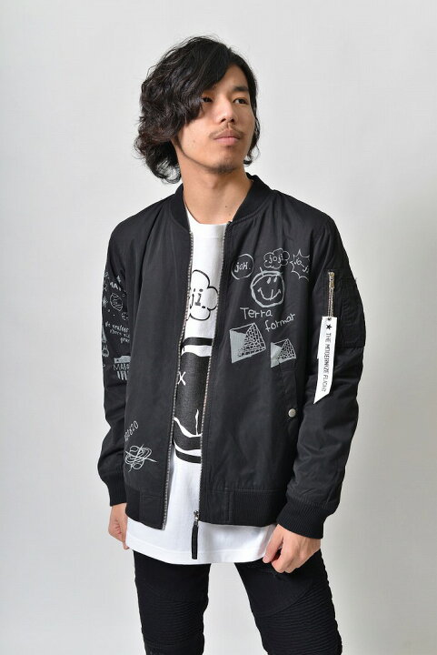 楽天市場 送料無料 テラフォーマーズ リベンジ 落書きma 1 男女兼用 テラフォーマーズ コラボ グッズ アパレル 服 ジャケット アウター プリント ストリート ミリタリー カジュアル Backside Of Tokyo バックサイドオブトーキョー バックサイドオブトーキョー