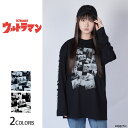 【楽天SS★最大2000円OFFクーポン】『ウルトラマン』バトルシーンフォトロングTシャツ (男女兼用）■ULTRAMAN トップス 半袖Tシャツ クルーネック プリント ストリート キャラクター グッズ メンズ レディース ユニセックス 特撮