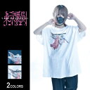 《ノベルティプレゼント中》【東京裏側】ASSAULT RIFLE×ANGEL ビッグTシャツ（男女兼用）■トップス tシャツ 大きいサイズ 半袖Tシャツ ビッグTシャツ クルーネック プリント 天使 エンジェル ロゴ ストリート モード やみかわ メンズ レディース ユニセックス 病み