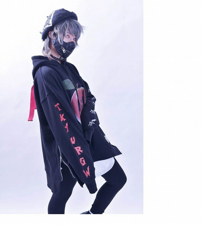 楽天市場 最大50 Offクーポン 大感謝祭 東京裏側 Poisonous Apple ビッグパーカー 男女兼用 リボン 病みかわ 病みかわいい かわいい V系 ヴィジュアル系 原宿系 ユニセックス ロック カジュアル モード リンゴ アップル ポイズン 毒 メンズ レディース 長袖