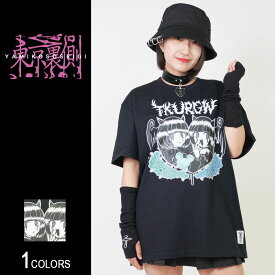 【東京裏側】Des jumeaux girl 2Tシャツ（男女兼用）■トップス 半袖Tシャツ クルーネック ビッグシルエット ルーズ 双子 ガール 女の子 クマ デスロゴ プリント ゴスロリ やみかわ 病みかわ ロック ヴィジュアル系 V系 メンズ レディース ユニセックス