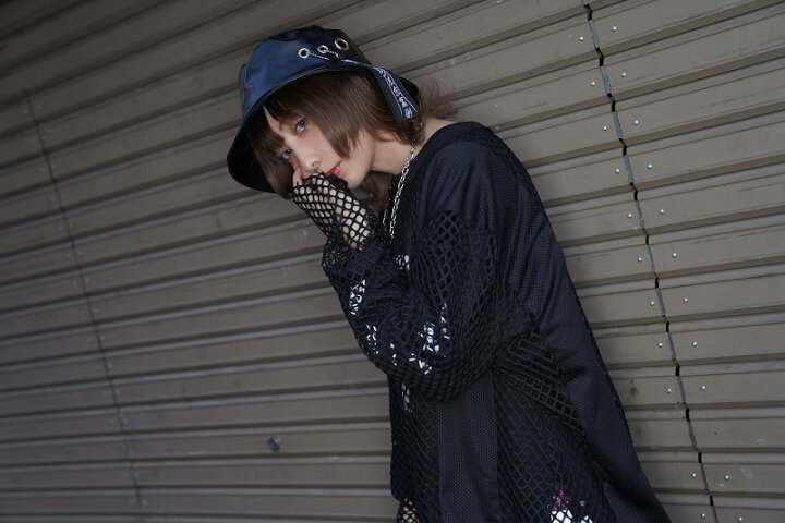人気No.1 ロゴ バケットハット ロック ストリートファッション 帽子 ユニセックス 黒