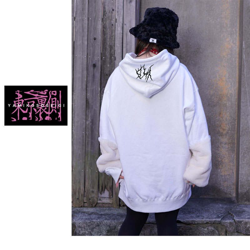 楽天市場】『東京裏側』Syringe Bunny袖ファー付きビッグパーカー 