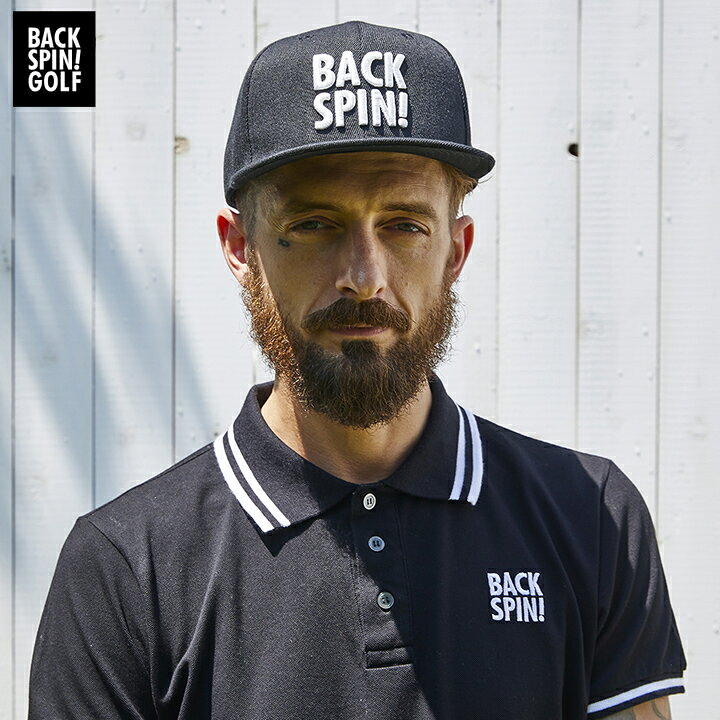 楽天市場 Back Spin Flat Brim Cap キャップ メンズキャップ 黒 ブラック 帽子 ロゴキャップ おしゃれ メンズキャップ帽子 男性 フリーサイズ サイズ調整可能 メンズ スポーツ ロゴ ゴルフ プレゼント ゴルフキャップ Backspingolf バックスピン