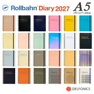ロルバーン 2027 ダイアリー A5 2026年10月始まり 手帳 スケジュール帳 デルフォニックス シアー メタリ…