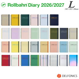 ロルバーン ダイアリー 2026 / 2027 L 2026年3月始まり 手帳 スケジュール帳 デルフォニックス スコラ クリア メタリック オム ビボ ルブリカ Delfonics Rollbahn Monthly Planner Basic Version and Seasonal Limited Edition