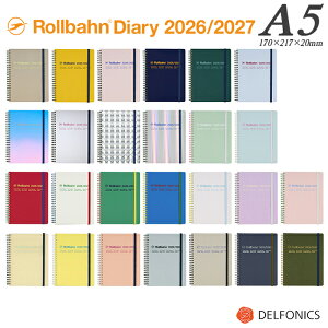 �����o�[�� �_�C�A���[ 2026 3���n�܂� A5 2026/2027 �蒠 �X�P�W���[���� �f���t�H�j�b�N�X �X�R�� �N���A ���^���b�N �I�� �r�{ Delfonics Rollbahn Monthly Planner Basic Version and Seasonal Limited Edition