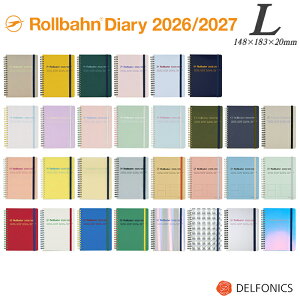 �����o�[�� �_�C�A���[ 2026 3���n�܂� L 2026/2027 �蒠 �X�P�W���[���� �f���t�H�j�b�N�X �X�R�� �N���A ���^���b�N �I�� �r�{ ���u���J Delfonics Rollbahn Monthly Planner Basic and Seasonal Limited Edition