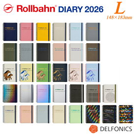 ロルバーン 2026 ダイアリー L 2025年10月始まり 手帳 スケジュール帳 デルフォニックス ポニー 午年 ドロップ オム メタリック クリア フラッシュ モノラル Delfonics Rollbahn Monthly Planner Basic Version and Seasonal Limited Edition