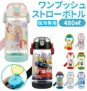 ストローボトル 480ml SKATER スケーター 好評 ワンプッシュボトル キッズ 子供用 こども クリアボトル 透明 軽量 軽い かわいい ワンプッシュ ストロー付き 保育園 幼稚園 通園 通学 小学生 小学校 ディズニー プリンセス キャラクター トミカ プラレール スヌーピー