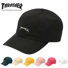 スラッシャー キャップ 好評 ブランド THRASHER メンズ レディース ローキャップ 浅め 無地 ロゴ 刺繍 ワンポイント GONZ LOGO 帽子 綿 コットン カジュアル ストリート スポーツ 男女兼用 ユニセックス おそろ お揃い