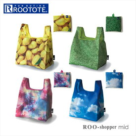 ルートート エコバッグ 好評 コンビニ マチ広 弁当 レジ袋型 折りたたみ コンパクト 洗える 洗濯機 リフトポケット ボトルホルダー 手提げ型 買い物バッグ ショッピング ROO-shopper ROOTOTE ルーショッパーMID-Lifty フォト-A