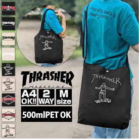 スラッシャー トートバッグ THR-192 THRASHER 好評 トートショルダー M メンズ レディース 2way トート ショルダーバッグ 斜めがけ 肩掛け 大容量 大きめ 通学 通勤 A4 おしゃれ シンプル デザイン ロゴ 大学生 高校生 中学生 ブランド Mark Gonzales マークゴンザレス