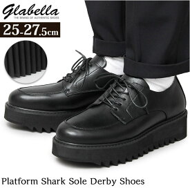 グラベラ 靴 メンズ glabella GLBT-219 好評 フェイクレザー 革靴 ブランド 厚底 厚底靴 ブラック 黒 紐靴 おしゃれ きれいめ カジュアルシューズ シンプル ドレスシューズ ビジネスシューズ 通勤 紳士靴 メンズシューズ くつ シューズ