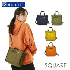 ルートート 2way トート ROOTOTE 1871 好評 SQUARE スクエア トートバッグ 小さめ レディース ショルダーバッグ 斜めがけ 旅行 おでかけ 軽量 軽い 自立 洗える 洗濯機 キルティング バッグ キルトバッグ おしゃれ シンプル 大人 可愛い かわいい ピーナッツ 刺繍