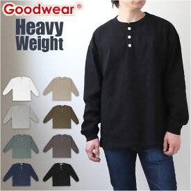 goodwear 長袖 tシャツ グッドウェア 2w75512 通販 メンズ シャツ Goodwear USA ロンt シャツ 袖リブヘンリーネックロンT トップス インナー アンダーウェア レディース ユニセック