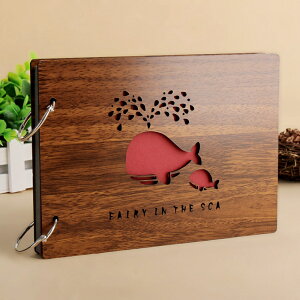 フォトアルバム 木製 好評 写真 フォト 整理 アルバム かわいい おしゃれ アレンジ 手づくり DIY スクラップアルバム スクラップブック 木製カバー フォトブック 増やせる リングファイル リ