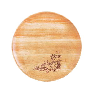 ムーミン 食器 好評 プレート 皿 お皿 木製 ラウンドプレート 丸皿 プレートディッシュ M 21cm 北欧 MOOMIN 木製食器 キャラクター おしゃれ かわいい 天然木 ビーチ 中皿 軽量 軽い アウトドア食