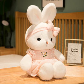 ウサギ ぬいぐるみ 40cm 好評 おもちゃ うさぎ 兎 うさぎぬいぐるみ ラビット 置物 飾り リボン コスチューム チェック柄 チェック ふわふわ フワフワ かわいい 可愛い アニマル 動物 子供 子ども こども 女の子 ギフト 誕生日