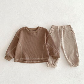 ベビー服 セットアップ 長袖 好評 トップス ボトムス キッズ 子供服 男の子 女の子 ベビー 赤ちゃん 上下セット キッズ服 長そで 長ズボン パンツ ロングパンツ 裾ゴム おしゃれ かわいい 可愛い カジュアル ベビーファッション オシャレ 春 秋 冬