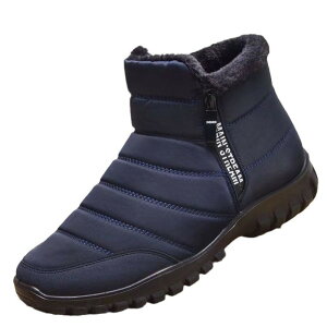 スノーブーツ メンズ 好評 ウィンターブーツ スノーシューズ ブーツ 防寒ブーツ 雪靴 冬靴 シューズ 靴 ハイカット サイドジップ 裏起毛 保温 防滑 滑らない 防水 撥水 防寒 冬用 男性 アウト