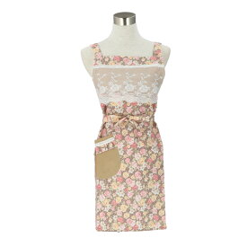 エプロン おしゃれ 大人 通販 h型 花柄 レディース かわいい ローズ 保育士 可愛い 女性 母の日 プレゼント ギフト 料理教室 お稽古 キッチン 台所用品