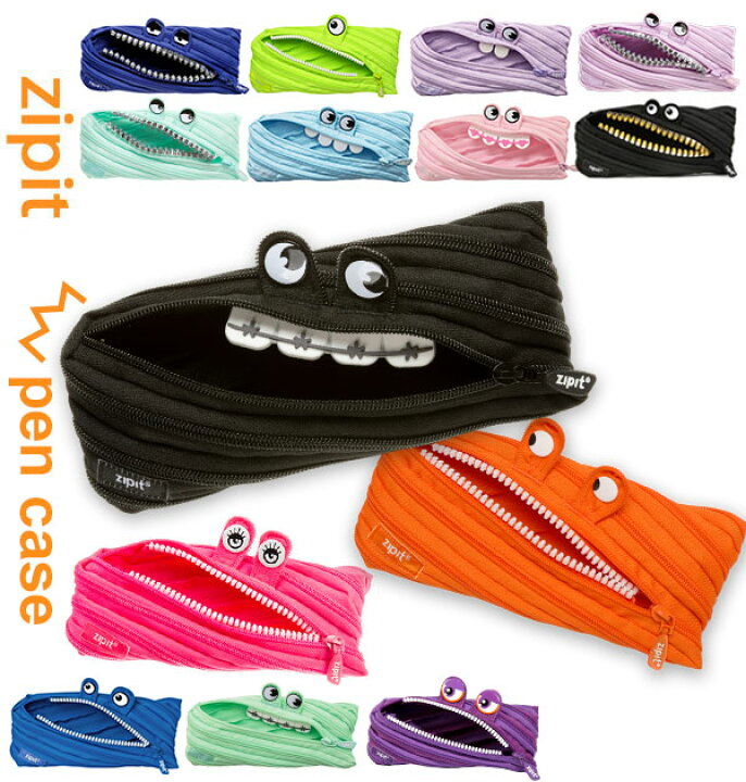 楽天市場 筆箱 ペンケース ペンポーチ かわいい 小物入れ 定番 文房具 筆箱 モンスター Zipit ジップイット Backyard Family ママタウン