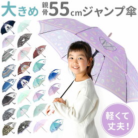 傘 子供用 女の子 通販 長傘 キッズ 55cm かわいい amusant sous la pluie グラスファイバー骨 雨傘 軽量 おしゃれ 可愛い ジュニア 子ども傘 丈夫 女子 女児 小学生 登校 小学校 通学 透明窓