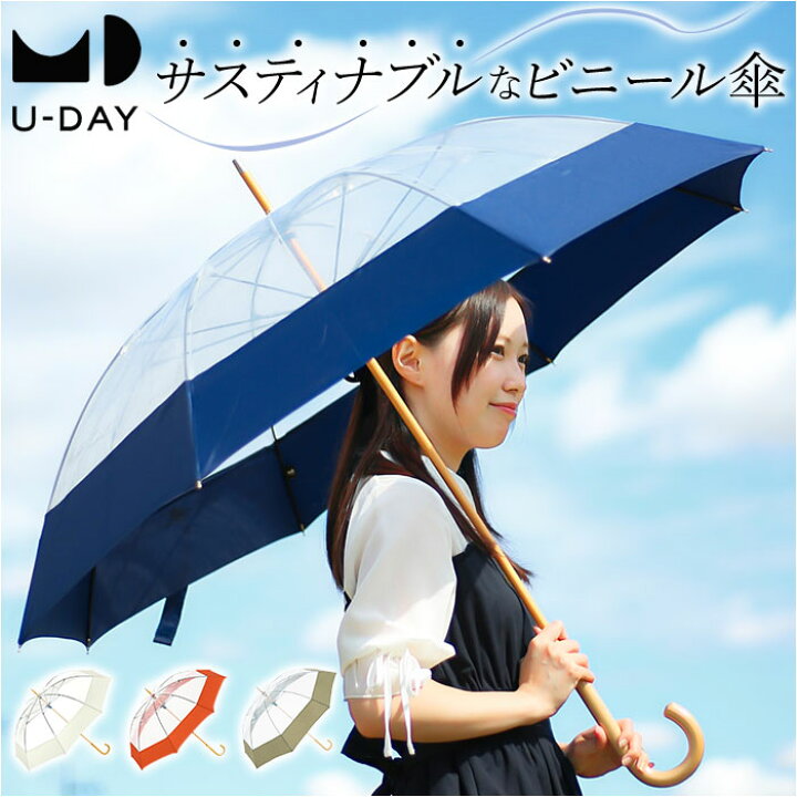 楽天市場】U-DAY ユーディ 長傘 63cm 通販 雨傘 ビニール傘 傘 