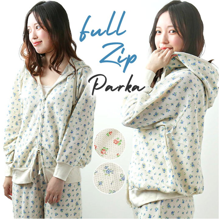 楽天市場】ワッフル 生地 花柄 通販 パーカー JEMORGAN サーマル JD672  