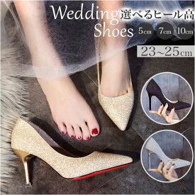 パーティー パンプス 結婚式 通販 ハイヒール ポインテッドトゥパンプス ウェディングシューズ ウエディングシューズ ブライダルシューズ 二次会 2次会 前撮り フォーマル ラメ キラキラ 花嫁 新婦 可愛い ポインテッドトゥ パーティーパンプス レディース靴