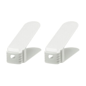 くつホルダー 2足分 通販 靴ホルダー シューズホルダー 2個セット 2点セット 省スペース コンパクト 収納量2倍 シンプル おしゃれ ホワイト 下駄箱 靴箱 玄関 収納 整理 整頓 シューズラック