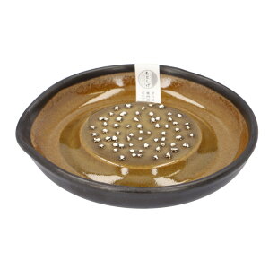 もとしげ おろし器 中 通販 おろしき わさびおろし 器 すりおろし 陶器 薬味おろし やくみおろし 石見焼 にんじん 長芋 しょうが 離乳食 日本製 キッチン 調理器具