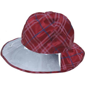 レインハット レディース 通販 自転車 アウトドア レインウェア 雨具 帽子 ハット おしゃれ シンプル 透明つば クリア ブラックホワイトドット ピンクハート ブルードット ワインチェック チドリ Kawasumi 川住製作