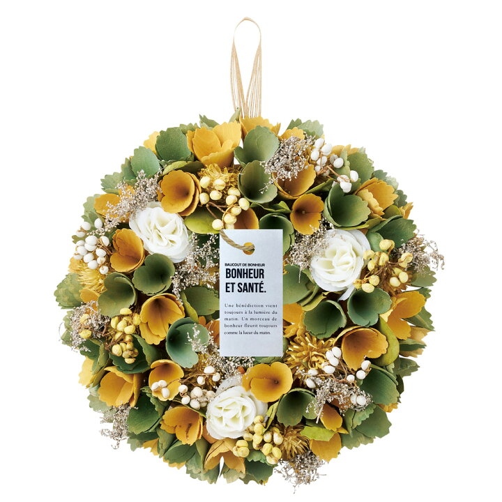 楽天市場】ナチュラル リース Mサイズ 玄関 M 通販 造花 フラワー  