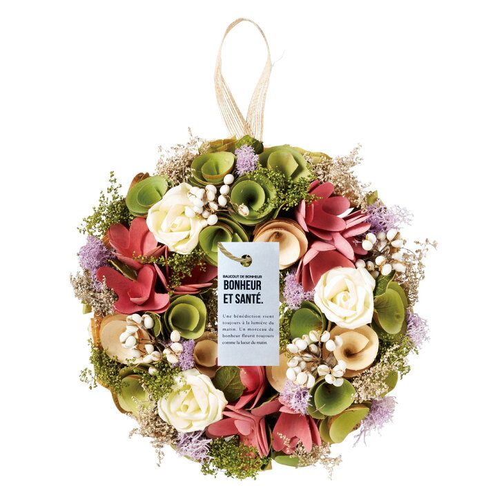 楽天市場】ナチュラル リース Mサイズ 玄関 M 通販 造花 フラワー  