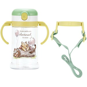 ストロー 水筒 子供 定番 両手 持ち手付き ストローボトル ストローマグ キャラクター かわいい プーさん ディズニー ミッキー はらぺこあおむし SKATER スケーター 折りたたみストローマグ