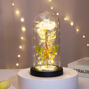 ガラスドーム ライト 通販 フラワーライト ガラス ドームライト 卓上ライト LED 飾り 置物 フラワー 花 バラ 蝶 おしゃれ かわいい 電池式 造花 癒し 贈り物 オブジェ LEDライト 母の日 記念日