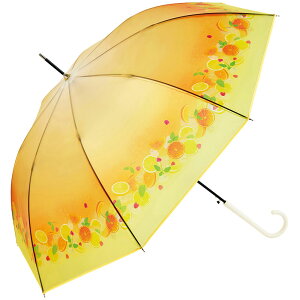 because ビニール傘 ビコーズ B-552762 通販 長傘 ジャンプ傘 傘 雨傘 かさ カサ ビニール ジャンプ 58cm 58センチ Lipton リプトン フルーツインティー レディース おしゃれ リボン 女性 通勤 通学 大