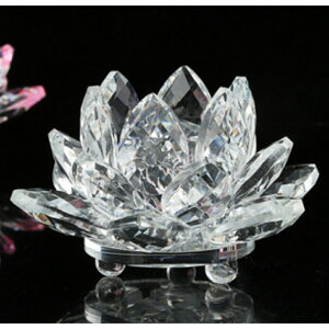 クリスタルガラス インテリア 通販 ガラス 蓮の花 風水 玄関 置物 おしゃれ 癒し おしゃれ雑貨 モダン 飾り インテリア雑貨 リビング 寝室 ガラス細工 ガラス置物 インテリア小物 キラキラ
