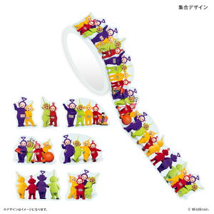 テレタビーズ グッズ 通販 teletubbies マスキングテープ マステ bande マスキング テープ 1枚ずつめくれる シール かわいい おしゃれ 可愛い オシャレ キャラクター デザインマスキングテープ ギ