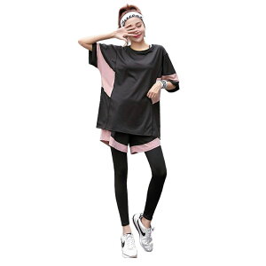 スポーツウェア レディース 上下セット 通販 4点セット 4点 セット ランニングウェア ヨガウェア トレーニングウェア ジムウェア 半袖 スポーツブラ ロングパンツ ショートパンツ おしゃれ