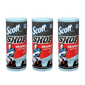 Scott (スコット) SHOP TOWELS / ショップタオル ブルーロール 55枚 3ロールセット