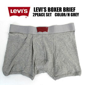 完売　LEVI'S リーバイス ボクサーパンツ グレー メンズ 下着 パンツ ブリーフ トランクス 2Pパック COTTON STRETCH BOXER BRIEF BLACKL アメカジ ストリートファッション