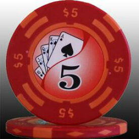 [ 高級 ポーカーチップ ] [ カジノ ] フォースポット ポーカーチップ （5＄）20枚セット カジノ ポーカー用 ゲームコイン 高級チップ メダル ポーカートーナメント 本物 イベント プレゼント