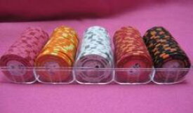 [ ポーカー チップ ] [ カジノ ] フォースポット カジノチップ セット B 100枚［25¢ 50¢ 1 5 100］ポーカーチップ カジノチップ サンプル ゴルフ マーカー ゲームコイン
